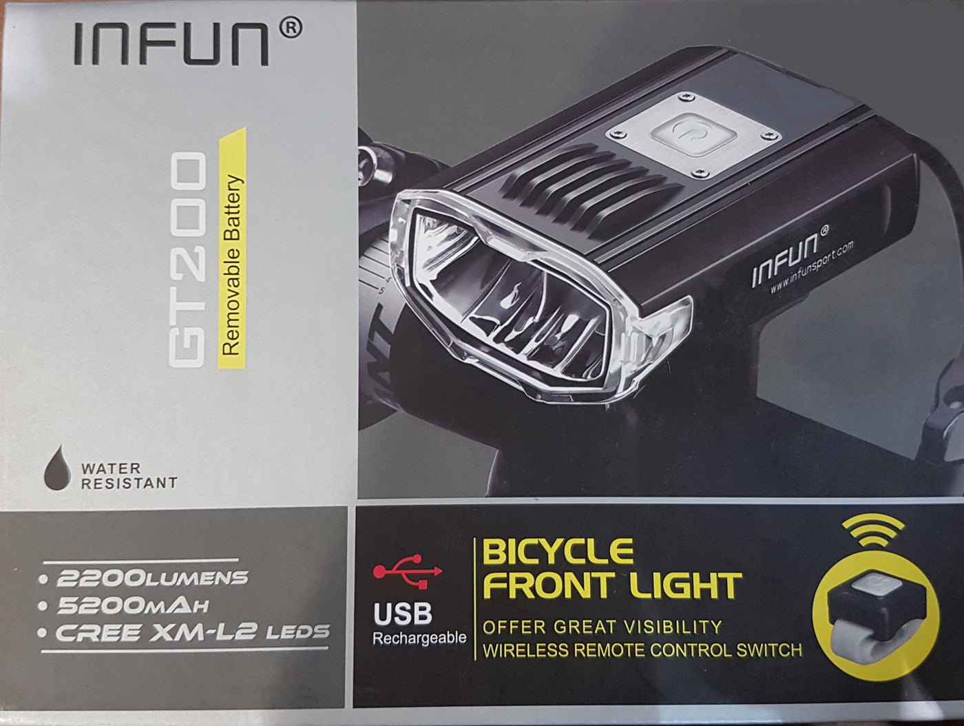 INFUN GT200 Rechargeable Front Light