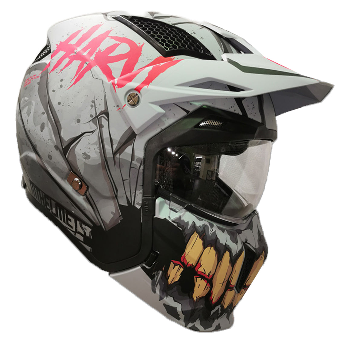 Full Face (Removable Chin Guard and clear visor) Helmet – escoozzi